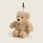 Brown Curly Bear Warmies Bag Charm - Image 5