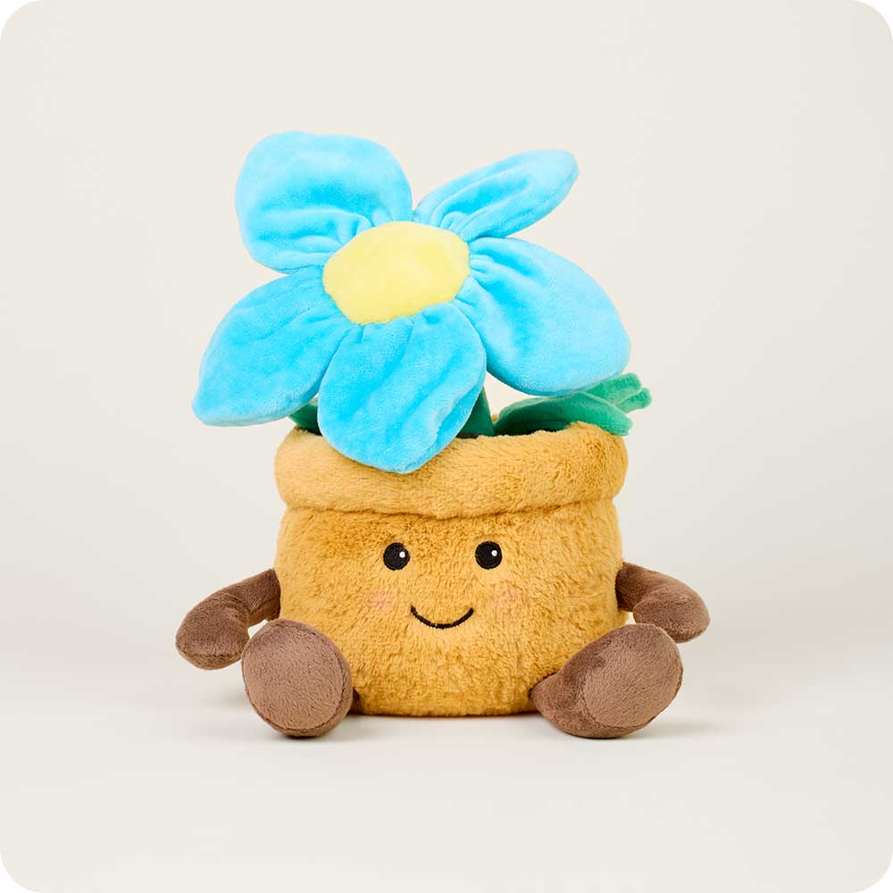Blue_Flower_Pot_Warmies.jpg Blue Flower Pot Warmies - Image 1