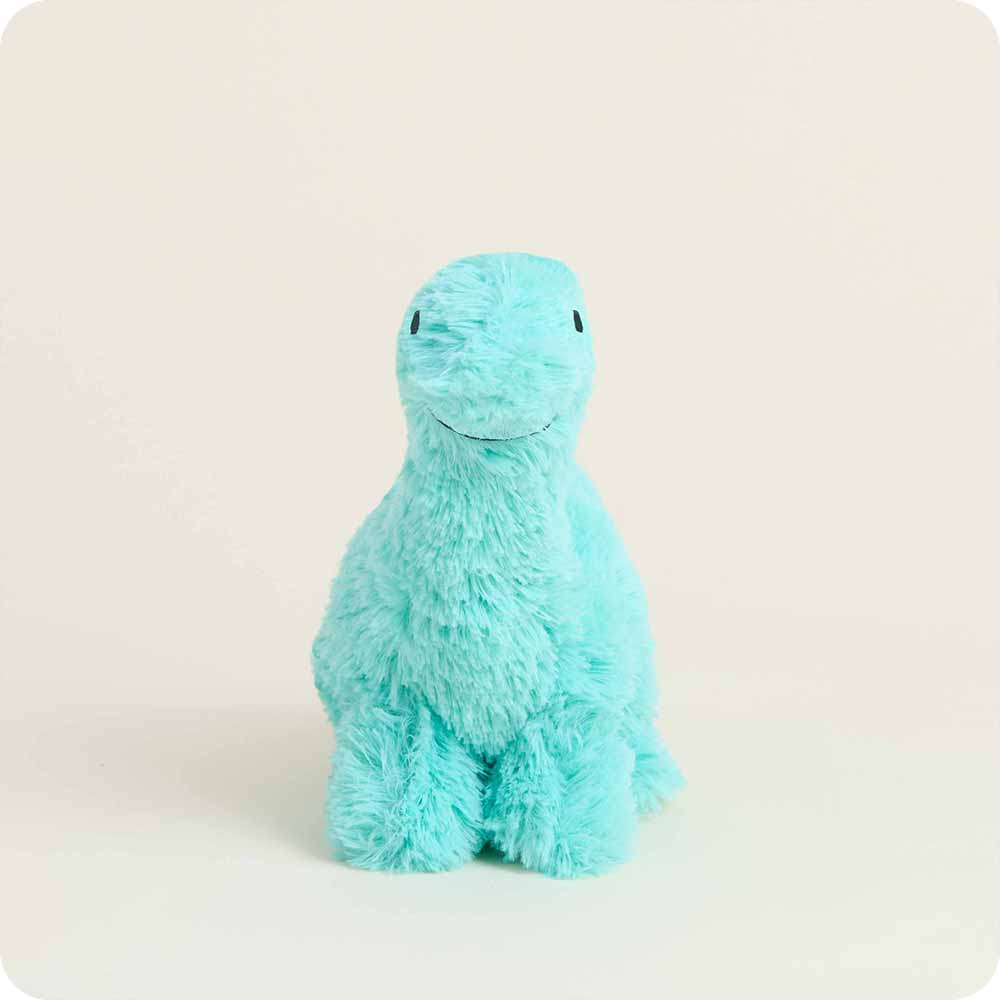 CPJ-DIN-5-0460.jpg Teal Long Neck Dinosaur Warmies Junior - Image 1