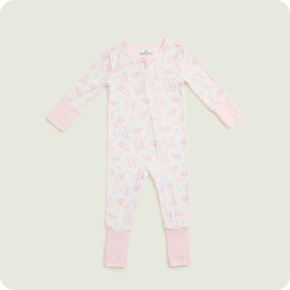 FS-AXO-PK-6M-5520.jpg Pink Axolotl Footie Pajamas - Image 1