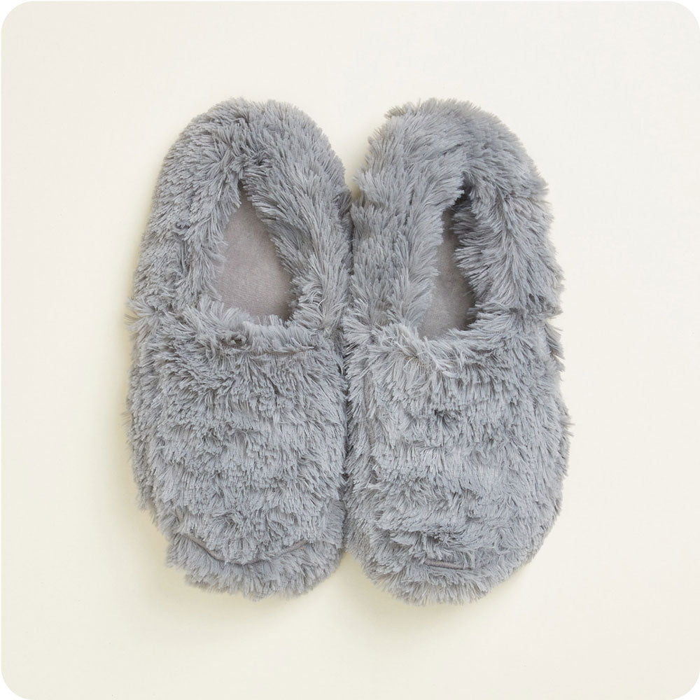 FW-SLI-6-Gray-Slippers-01_318e8936-8fde-4d12-87ce-c9c1f8cfd252.jpg Gray Heatable Slippers Warmies® - Image 1