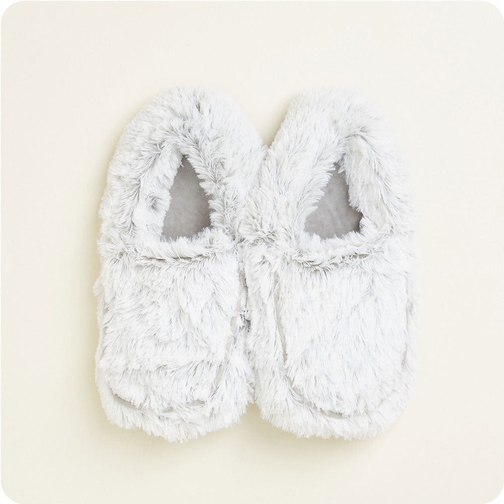 FW-SLI-MG-Marshmallow-Gray-Slippers-01-Crop_ffcd9c54-5425-4c08-9744-c3440a0bbfb9.jpg Marshmallow Gray Slippers Warmies® - Image 1