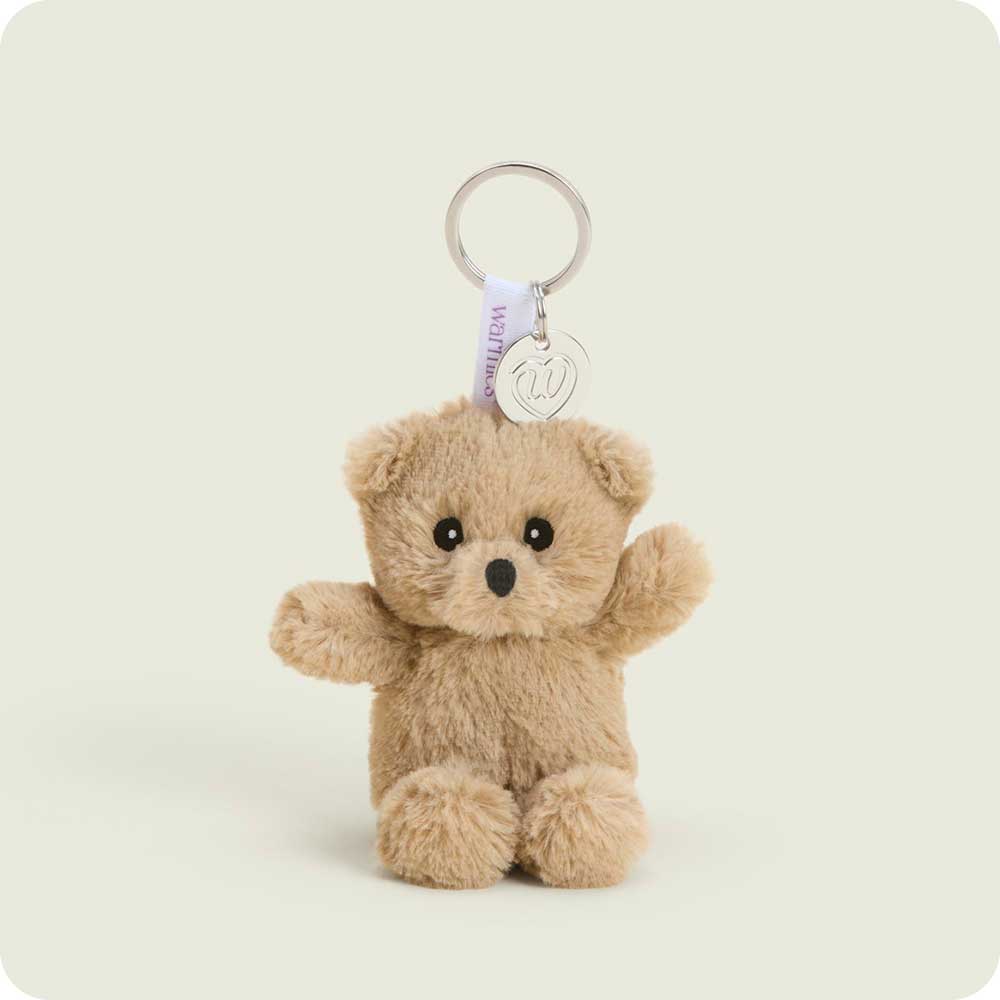 KR-BEA-CB-Brown-Curly-Bear-Keyring-2.jpg Brown Curly Bear Warmies Mini Bag Charm - Image 1