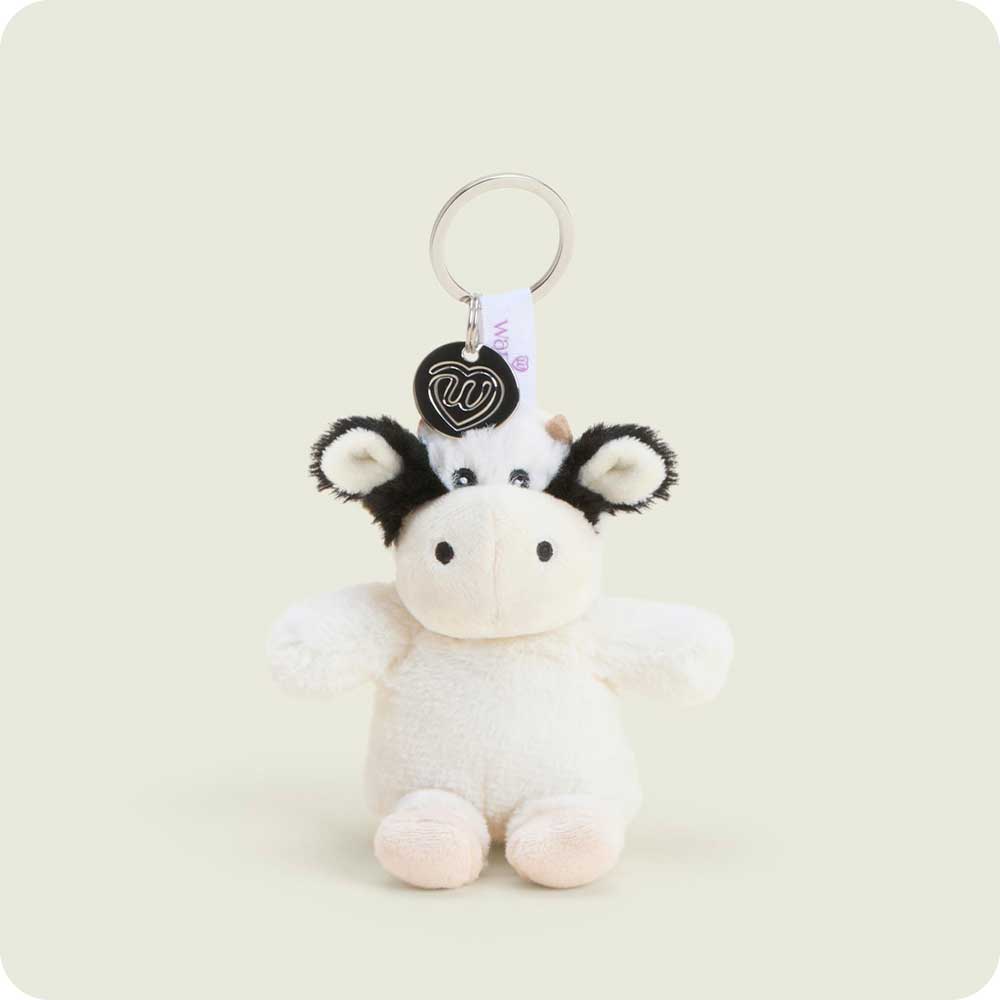 KR-COW-3-Black-and-White-Cow-Keyring-2.jpg Black and White Cow Warmies Mini Bag Charm - Image 1
