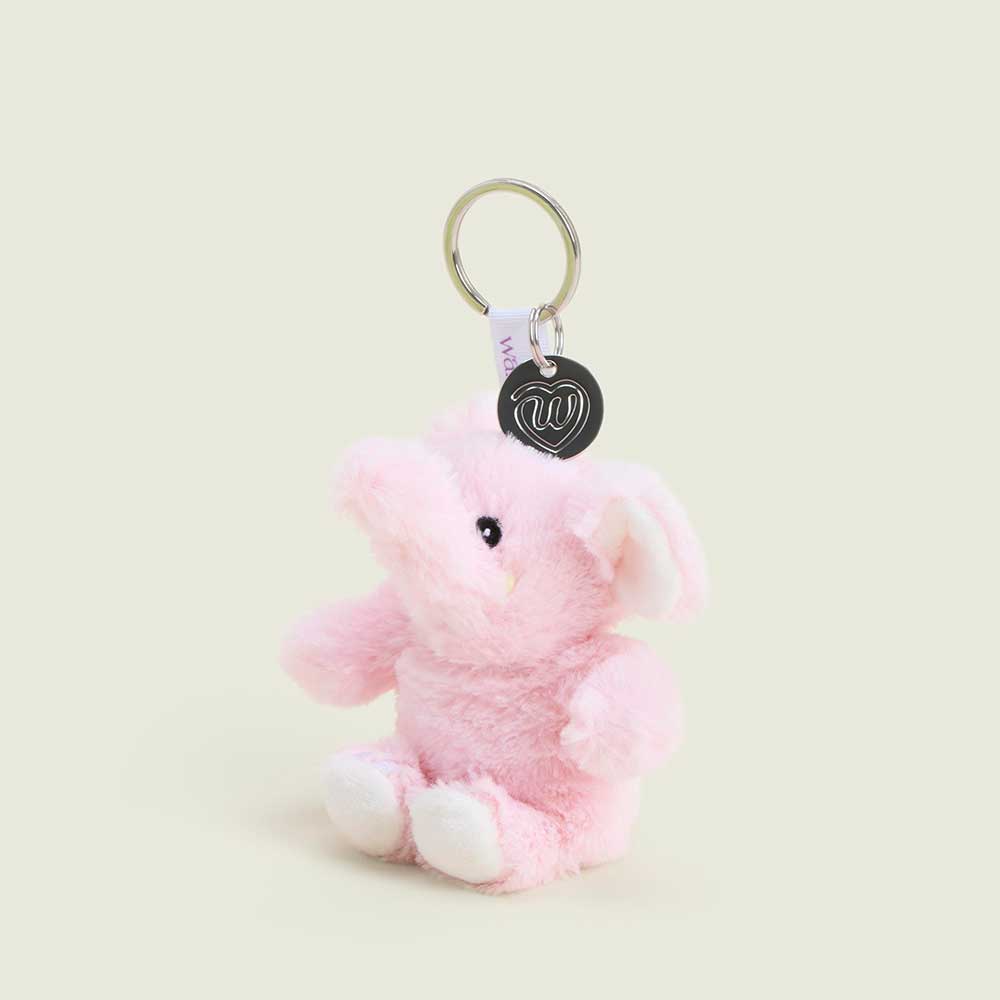 KR-ELE-1-Pink-Elephant-Keyring-9.jpg Pink Elephant Warmies Mini Bag Charm - Image 1