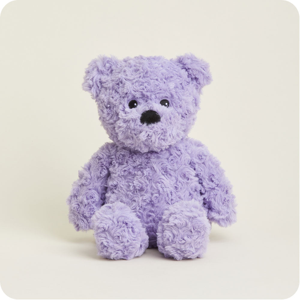 Purple-Bear2100.jpg Purple Curly Bear Warmies - Image 1